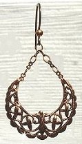 Niobium Titanium Ornate Hoop Hook Earrings
