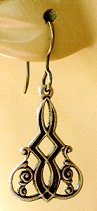Titanium Niobium Ornate Charm Dangle Earrings