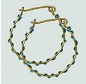 Alloy Free Niobium Twisted Colorful Hoop Earrings