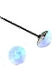 Top Quality Lab Blue Opal 1/2 Gemballs on Pure Titanium Post Earrings for Sensitive Pierced Ears