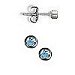 Swarovski Crystal Birthstone Gems in Titanium Cup & Post Earrings
