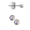 Highest Quality Lab Grown Birthstone Gems in Titanium Cup & Post Earrings