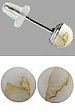 Niobium Gold In Quartz Earrings