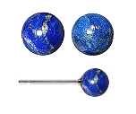 Lapis Lazuli Gemballs on Nickel Free Pure Titanium Post Earrings