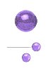 Genuine Amethyst Gemballs on Pure Titanium Post Earrings for Sensitive Pierced Ears