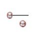 Genuine Freshwater Cultured Pearls on Pure Niobium Post Non-Allergenic Earrings