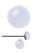 Top Quality Moonstone 1/2 Gemballs on Pure Titanium Post Earrings for Sensitive Pierced Ears