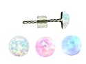 Titanium Earrings with Cabochons & Opals