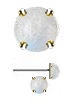 Top Quality Lab Blue Opal 1/2 Gemballs on Pure Titanium Post Earrings for Sensitive Pierced Ears